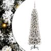 vidaXL Gervi j&oacute;latr&eacute; me&eth; 300 LED Hv&iacute;tt 180 cm PVC, Metall og Plastefni