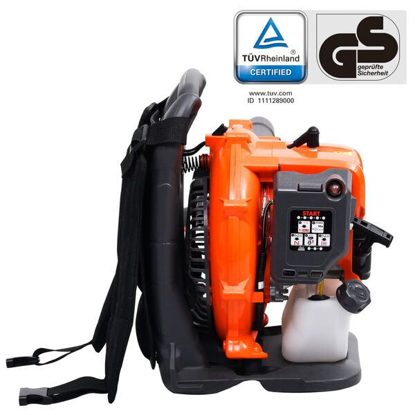 145828 vidaXL Petrol Backpack Leaf Blower 900 m³/h 42,7 cc