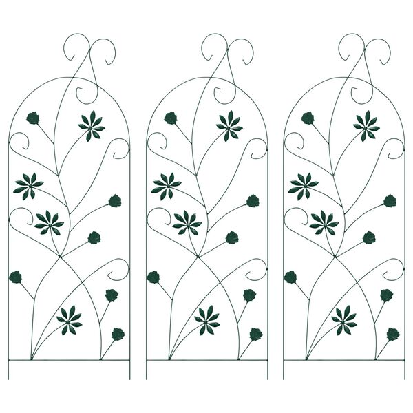 vidaXL Gar&eth;hefti 3 pcs Gr&aelig;nn 112 x 40 cm St&aacute;l