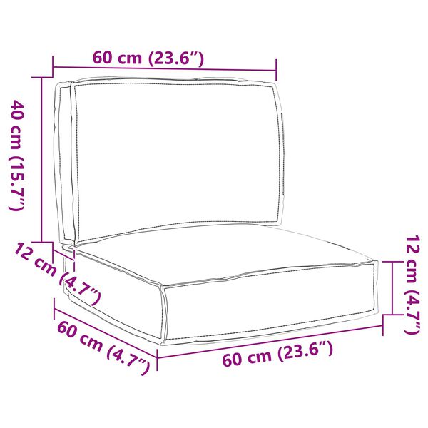 vidaXL P&uacute;&eth;asett &aacute; pall 2 pcs Antras&iacute;t Oxford efni