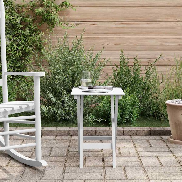 vidaXL Hli&eth;arbor&eth; Samfellanlegt Hv&iacute;tt Gegnheil &Ouml;sp