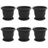 vidaXL Pl&ouml;ntupottar 6 pcs Svartur &Oslash; 22 x 18 cm Plast