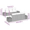 vidaXL Gar&eth;s&oacute;fa sett me&eth; p&uacute;&eth;i 7 pcs Drapplita&eth;ur p&oacute;l&yacute;rattan