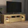 804367 vidaXL TV Cabinet with LED Lights Sonoma Oak 140x35x40 cm
