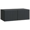 vidaXL Veggfestur sj&oacute;nvarpssk&aacute;pur Vegghengt Svartur 78,5 x 41 x 30 cm