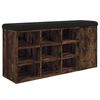 vidaXL Sk&oacute;bekkur Reyklitu&eth; Eik 102x32x50 cm Samsettur Vi&eth;ur