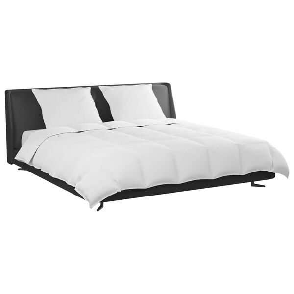 vidaXL Rúmfatasett með kodda 3 pcs Hvítt Dúnfjaðrir