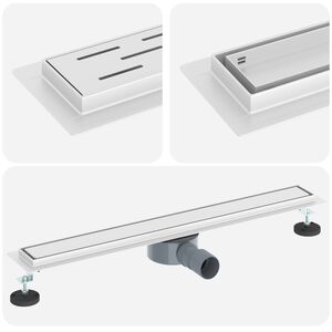 vidaXL Sturtu fr&aacute;rennsli 2-&iacute;-1 me&eth; 360&deg; s&iacute;u Silfur 70 cm