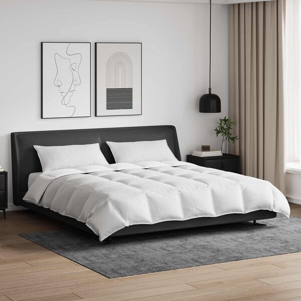 vidaXL R&uacute;mfatasett me&eth; kodda 3 pcs Hv&iacute;tt D&uacute;nfja&eth;rir