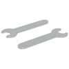 vidaXL Skr&uacute;flykill 2 pcs Silfur 10 mm J&aacute;rn