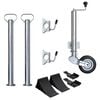 vidaXL Nefhj&oacute;l fyrir Tengivagn 60 mm me&eth; 2 Sto&eth;r&ouml;rum & 2 Deiliklemmum