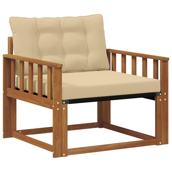 vidaXL &Uacute;ti s&oacute;fasett Fast Acacia tr&eacute; og Textilene N&aacute;tt&uacute;rulegur