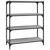 vidaXL B&oacute;kask&aacute;pur Gr&aacute;r Sonoma 80x33x100 cm Samsettur Vi&eth;ur og St&aacute;l