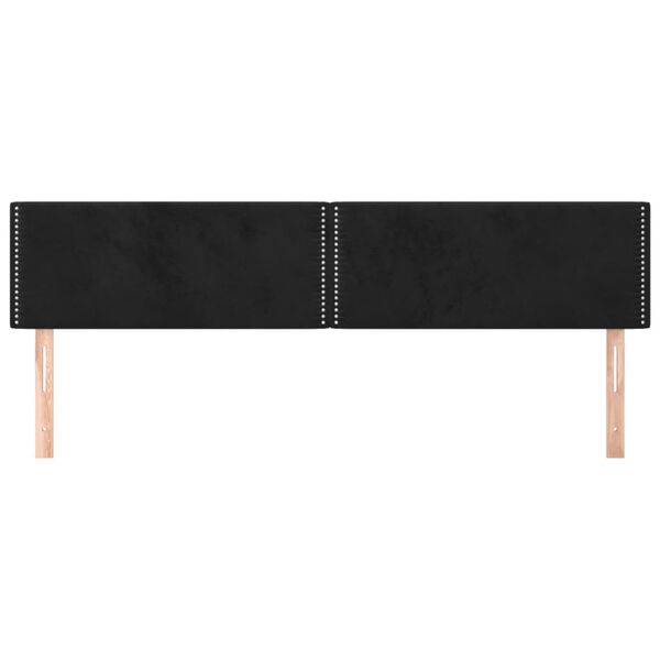 vidaXL H&ouml;fu&eth;gaflar Svart 180x5x78/88 cm Flauel