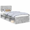 vidaXL Ramsv&iacute;k Steinsteypa gr&aacute; 90 x 190 cm Solid furuhikk
