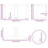 vidaXL sófaborðsfætur T-laga 2 stk svart 50x25x(30-31) cm stál