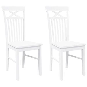 vidaXL bor&eth;stofust&oacute;lar 2 stk Hv&iacute;tt gegnheilt vi&eth;arg&uacute;mm&iacute;