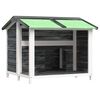 vidaXL Hundabyrgi Gr&aacute;r 96x87x80,5 cm Gegnheil Fura