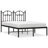 vidaXL R&uacute;mgrind &uacute;r M&aacute;lmi &aacute;n D&yacute;nu me&eth; H&ouml;f&eth;agafli Sv&ouml;rt 120x190 cm