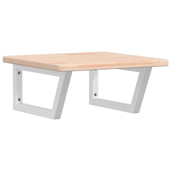 vidaXL Veggfest Handlaugarhilla St&aacute;l og Gegnheil Eik