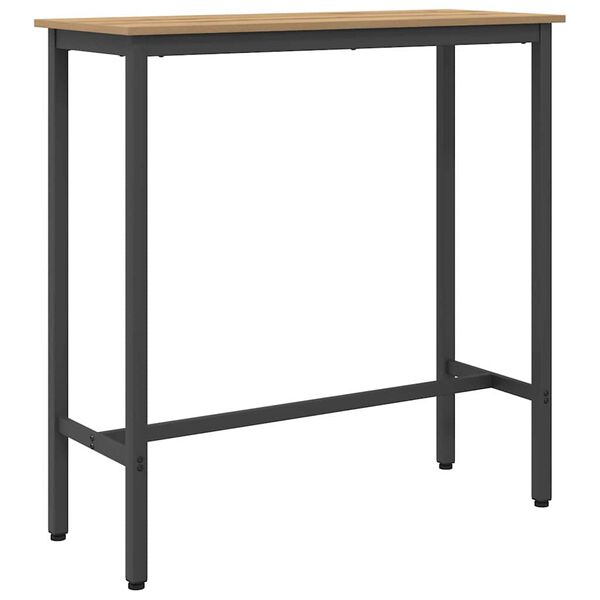 vidaXL bor&eth; Artisan Eik 100 x 40 x 100,5 cm Vinnslutr&eacute; og st&aacute;li