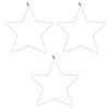 vidaXL Jólastjörnumyndir með 48 LED 3 stk Warm White 56 cm