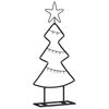 vidaXL Metal j&oacute;latr&eacute; me&eth; standi Svartur 60 cm St&aacute;l