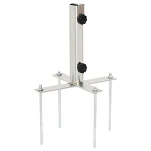 vidaXL S&oacute;lhl&iacute;fargrunnur me&eth; Jar&eth;festingum &Oslash;32-38 mm Silfurlita&eth; St&aacute;l