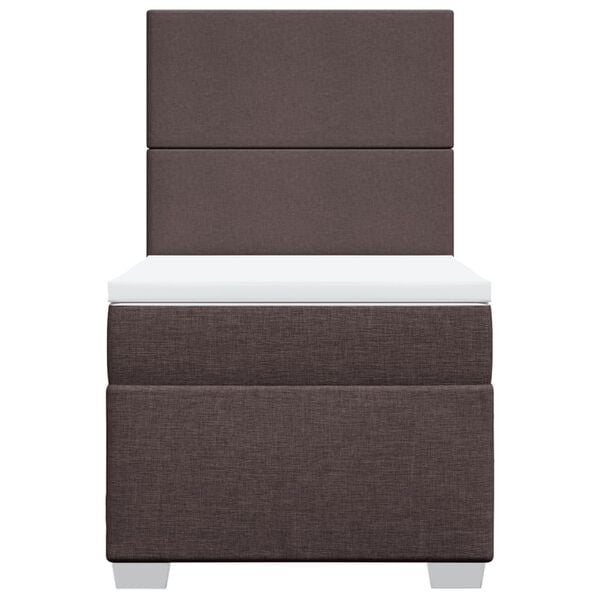 vidaXL H&oacute;lfa&eth; Springr&uacute;m me&eth; D&yacute;nu D&ouml;kkbr&uacute;nt 90x200 cm Tauefni