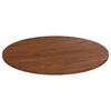 vidaXL Kringl&oacute;tt Bor&eth;plata D&ouml;kkbr&uacute;n &Oslash;90x1,5 cm Me&eth;h&ouml;ndlu&eth; Gegnheil Eik