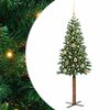 vidaXL Mj&oacute;tt j&oacute;latr&eacute; me&eth; 150 LED Gr&aelig;nn 150 cm PVC og solid furuvi&eth;