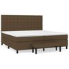 vidaXL H&oacute;lfa&eth; Springr&uacute;m me&eth; D&yacute;nu D&ouml;kkbr&uacute;nt 200x200 cm Efni