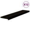 vidaXL Stiga 12 stk D&ouml;kkbr&uacute;nt 110x25x2 cm gegnheil vi&eth;ar Eik