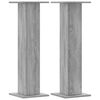 vidaXL H&aacute;talarastandar 2 stk 30x30x95 cm Gr&aacute;r Sonoma Samsettur Vi&eth;ur