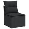 vidaXL 8 stykki gar&eth;s&oacute;fasett me&eth; p&uacute;&eth;um Black Poly Rattan Acacia