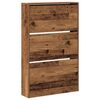 vidaXL Sk&oacute;knask&aacute;pur Gamalt timbur 80 x 21 x 125,5 cm Samsettur vi&eth;ur