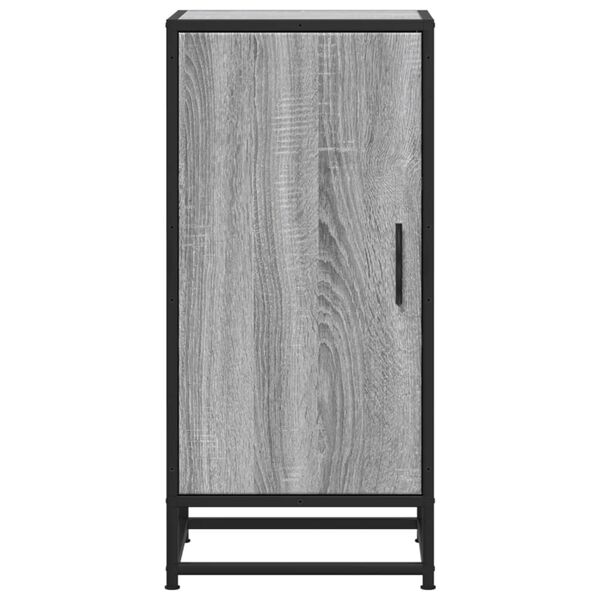 vidaXL Skenkur Grár Sonoma Eik 35,5x35x76 cm Samsettur Viður/Málmur