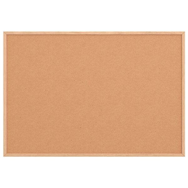 vidaXL korktafla me&eth; ramma &uacute;r gegnheilum furuvi&eth;i 80x55 cm