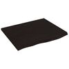 vidaXL Ba&eth;herbergisbor&eth;plata D&ouml;kkbr&uacute;n 60x50x2 cm Me&eth;h&ouml;ndla&eth;ur Vi&eth;ur