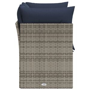 vidaXL Gar&eth;as&oacute;fi me&eth; p&uacute;&eth;i Gr&aacute;r 124 x 62 x 69 cm Poly rattan