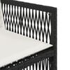 vidaXL 11 Parta Gar&eth;bor&eth;stofusett me&eth; Sessum Svart P&oacute;l&yacute;rattan