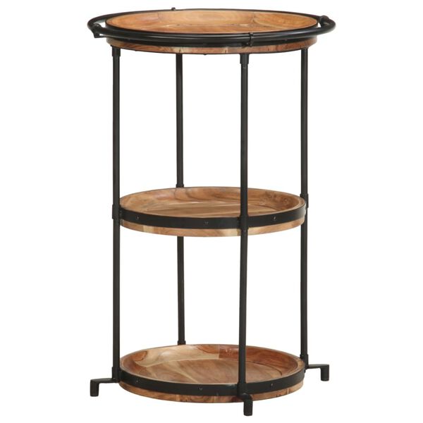 vidaXL Hliðarborð Ø55x83 cm Gegnheill Akasíuviður