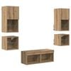 vidaXL Sj&oacute;nvarpsveggir 8 pcs Artisan Eik Samsettur vi&eth;ur