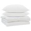 vidaXL S&aelig;ng me&eth; kodda 3 pcs Hv&iacute;tt Microfleece
