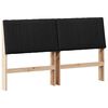 vidaXL B&oacute;lstru&eth; r&uacute;mgafl Svartur 150 cm Solid furuhikk