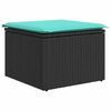 vidaXL 8 stykki gar&eth;s&oacute;fasett me&eth; p&uacute;&eth;um Black Poly Rattan Acacia
