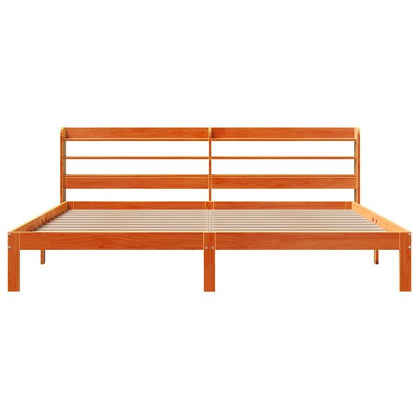 vidaXL R&uacute;mgrind &aacute;n D&yacute;nu Vaxbr&uacute;n 180x200 cm Gegnheil Fura