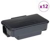 vidaXL m&uacute;sagildrur 12 stk Svartar 22x12,5x7,5 cm
