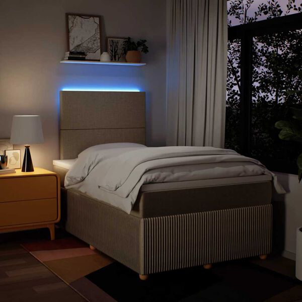 vidaXL H&oacute;lfa&eth; Springr&uacute;m me&eth; D&yacute;nu Rj&oacute;ma 120x190 cm Tauefni