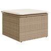 vidaXL 8 stykki gar&eth;s&oacute;fasett me&eth; p&uacute;&eth;um Beige Poly Rattan Acacia